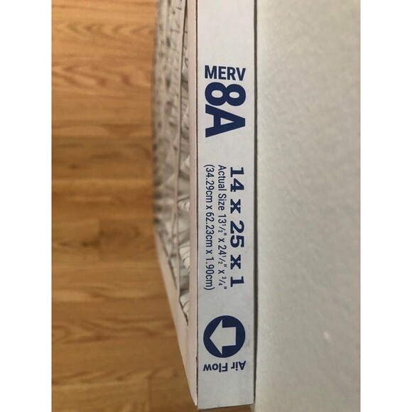 Pamlico 14x25x1 MERV 8A  Pleated Air Filters.  Case of 12 - Picture 3 of 5